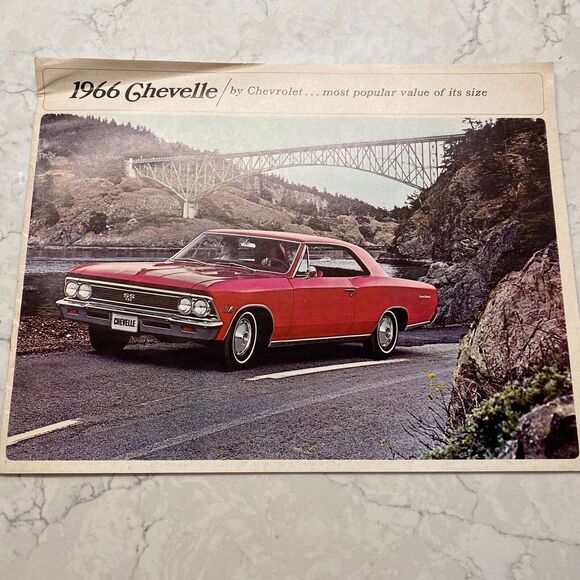 1966 Chevelle Super Sport 396, Malibu Station Wagon, Malibu Sedan Sales Brochure - Picture 1 of 6